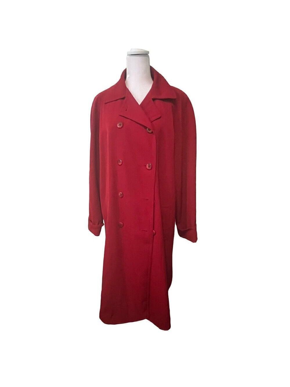Vintage Redd Gallery Long Double Breasted Coat Long Sleeves w/Turned Up Cuffs 14